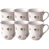 Villeroy & Boch, Tasse, Multipack Petite Fleur Becher mit Henkel - 6 Stück (300 ml, 6x)