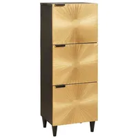 VidaXL Beistellschrank mit Tür Schwarz und Gold 40 x