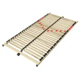 Sommier ZITTARO – 28 Latten – 90x190 cm – Ausführung Eiche und Schwarz – Dauerhafter Komfort und praktisches Format