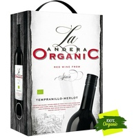 La Andera Organic, Bio ES-ECO-001-CM Rotwein Tempranillo Merlot 13%vol 300cl BiB
