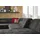 die planbar Wohnlandschaft Polyester U-Form 382 cm Schwarz