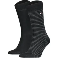 Tommy Hilfiger TH MEN SMALL STRIPE SOCK 2P Schwarz 43-46