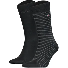 Tommy Hilfiger TH MEN SMALL STRIPE SOCK 2P Schwarz 43-46