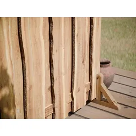 WOODTEX Sichtschutzzaun 180 x 180 cm Braun Holz 2 St.