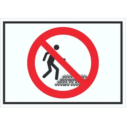 Rasen betreten verboten Schild Symbol A0 (841x1189mm)