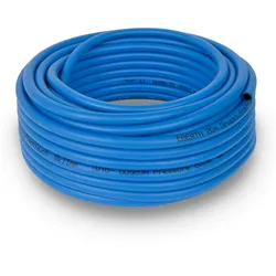 EBERTH Druckluftschlauch 20 m, 6x11 mm, 20 bar, Gewebeschlauch für Kompressor, ohne Kupplung, Druckluft Zubehör