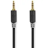 Nedis CABW22000AT20 Audio-Kabel 2 m 3.5mm Anthrazit | Verpackung mit Sichtfenster