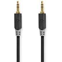 Nedis CABW22000AT20 Audio-Kabel 2 m 3.5mm Anthrazit | Verpackung mit Sichtfenster