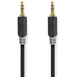 Nedis CABW22000AT20 Audio-Kabel 2 m 3.5mm Anthrazit | Verpackung mit Sichtfenster