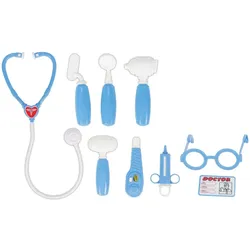 Pilsan Kinder-Arztset 03232, 9-teilig, Spritze, Stethoskop, Otoskop, Arztausweis blau