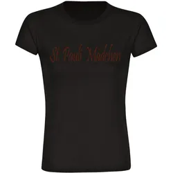 multifanshop Kinder T-Shirt - St. Pauli - St. Pauli Mädchen - Druck braun - Kind
