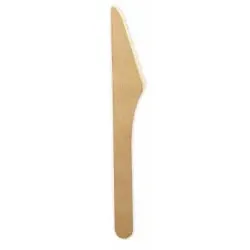 NATURESTAR Einwegmesser aus Holz, wachsbeschichtet, 16 cm 388552 , 1 Packung = 100 Stück