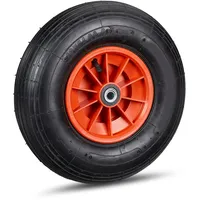 Relaxdays 4 x Schubkarrenrad, 4.00-6 schwarz