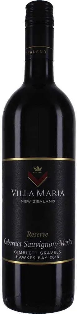 Villa Maria Reserve Cabernet Sauvignon/Merlot 2018 - Rotwein / trocken - Neuseeland / Marlborough - Cabernet Sauvignon,Malbec,Merlot / Villa Maria