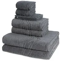 Ross Cashmere feeling Handtuch-Set (8-teilig) Anthrazit Grau