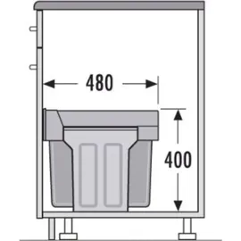 HAILO Tandem 30l grau