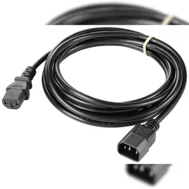 Sygonix SY-5044234 Kaltgeräte Verlängerungskabel Schwarz 3.50 m