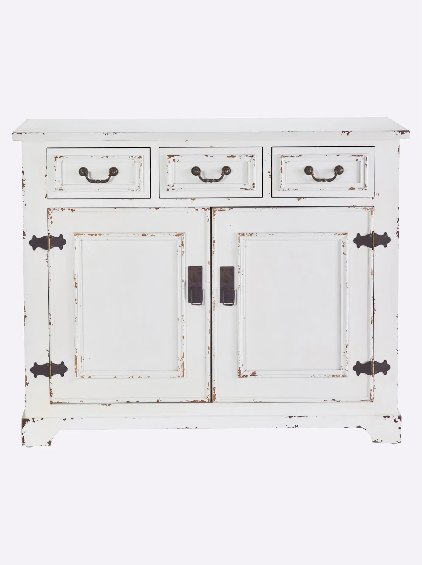 Kommode HEINE HOME, weiß (weiß, gewischt), B:95cm H:77cm T:33cm, MDF, Sideboards, Kommode