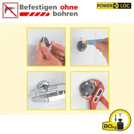 Wenko Lumi Power-Loc 3656530100 Wandspiegel LED 5-fach