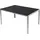 INDA-EXCLUSIV Aluminium Gartentisch 150 x 90 x 74 cm Silber/Schwarz
