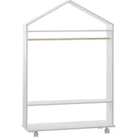 Atmosphera Kinderkleiderschrank, mit Rollen - Weiß