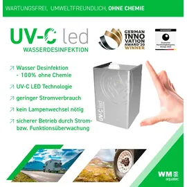 WM aquatec UV-C LED Wasserdesinfektionseinheit 8 l/min Silber
