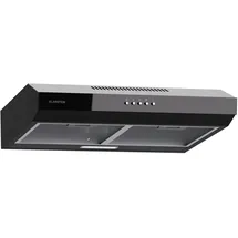 Klarstein Dunstabzugshaube 60cm, 200m3/h LED Edelstahl Acryl Schwarz