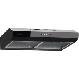 Klarstein Dunstabzugshaube 60cm, 200m3/h LED Edelstahl Acryl Schwarz