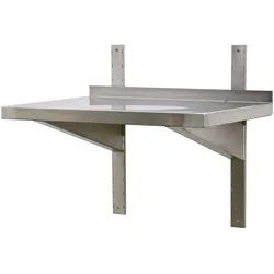 A&S Gastro Edelstahl Wandboard mit Aufkantung | Bautiefe 500 mm | AISI 304