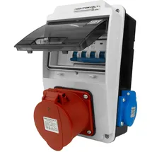 Doktorvolt Wandverteiler XS-S 32A 2x230V IP44 Komplett Verdrahtet DV-5060-D