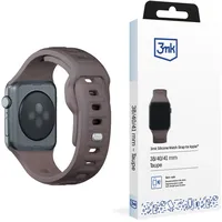 3M 3mk Silicone Watch Strap, Braun