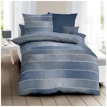 KAEPPEL Timeless Feinbiber blau 155 x 220 cm + 80 x 80 cm