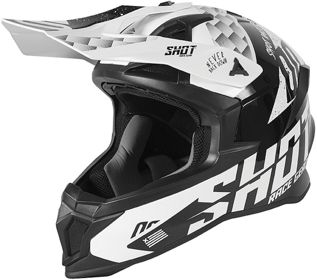 Shot Lite Rush Motorcross helm, zwart, 2XL