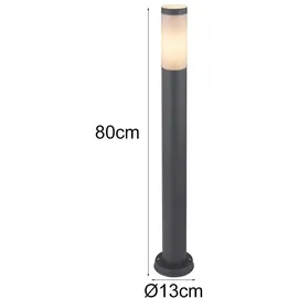 meine wunschleuchte Wegeleuchte grau H 80 cm 1x LED-Lampe