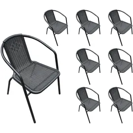 LC Garden Garvista Stapelstuhl 56 x 62 x 72 cm schwarz 8 St.