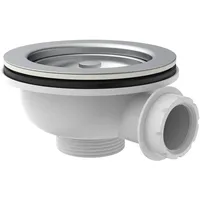 Kirchhoff Korbventil Ventilkelch und Sieb 47,8 mm (1 1/2 Zoll AG) x Ø 114 mm Weiß