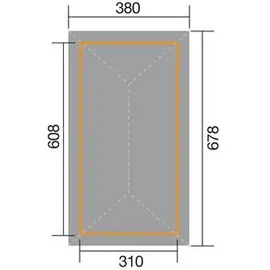 Weka Paradies 5 6,08 x 3,10 m kdi inkl. Schindeln