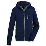 KILLTEC Jungen Powerstretchjacke mit Kapuze KOS 159 BYS FLX JCKT, dunkel ozean, 152,