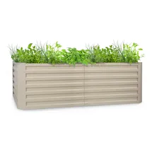 Blumfeldt High Grow Straight Hochbeet 200 x 60 x 100 cm Beige