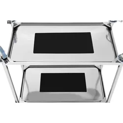 Royal Catering Servierwagen - Edelstahl - 2 Borde - Ablagen: 90 x 50 cm - 300 kg -