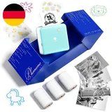 Phomemo Mini Drucker, P2S Aufkleber Drucker 300 DPI Mini Thermodrucker Bluetooth