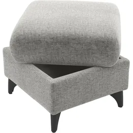 sit&more Polsterhocker Glendale 58 x 48 x 58 cm Polyester Grau