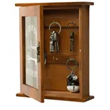 Wandmontierter Schlüsselkasten Aus Holz Mit Retro-acryltür – Eleganter Und Langlebiger Schlüsselorganizer