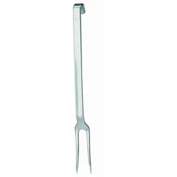 Fleischgabel RÖSLE, silber (edelstahlfarben), B:3,2cm, Edelstahl 18/10, Fleischgabeln, Tranchiergabel für Fleisch, Hakengriff, spülmaschinengeeignet