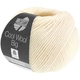 LANA GROSSA Cool Wool Big | Extrafeine Merinowolle waschmaschinenfest und filzfrei | Handstrickgarn aus 100% Schurwolle (Merino) | 50g Wolle zum Stricken & Häkeln | 120m Garn