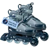 Hudora Inline Skates Leon 2.0 - Inliner für Kinder/Jugendliche & Erwachsene in versch. Größen & Farben - Roller Skates bis zu 4 Größen verstellbar - Bequeme & stilvolle Rollerskates