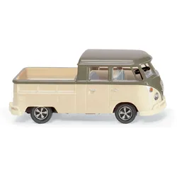 VW T1 Doppelkabine olivgrau/perlweis Modell von WIKING 1:87
