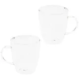 Hi Cappuccino Gläser 2-teilig – 270 ml, Transparent