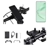 K-S-Trade Smartphone-Halterung für Huawei nova 12 SE, (Handyhalterung das Fahrrad Halter Lenkstange Fahrradhalterung) schwarz