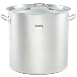 Gredil Edelstahl Suppentopf hohe Form, Serie ECO Ø 400 mm, Höhe 400 mm, 50,3 Liter, inkl. Deckel